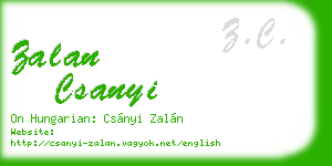 zalan csanyi business card